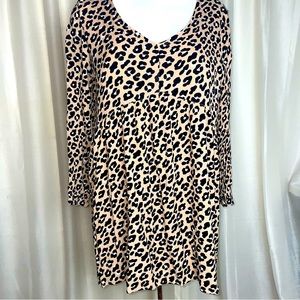 Simply Southern animal print empire waist tunic blouse